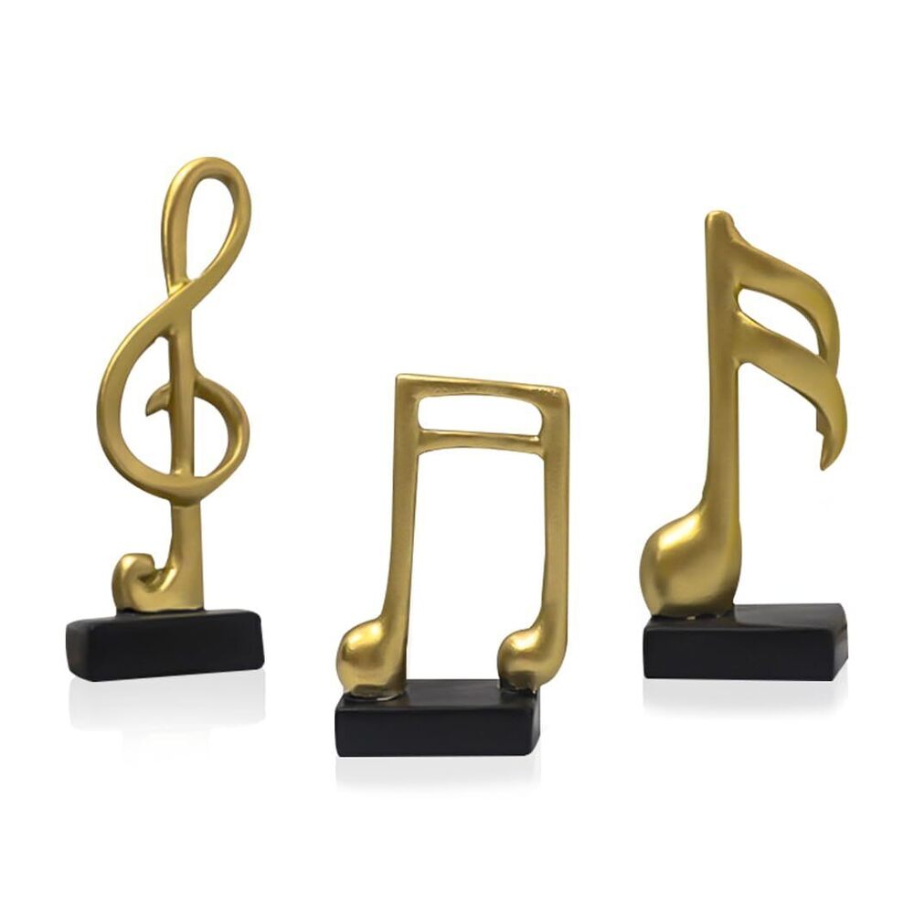 3946 3pcs Musical Note Ornaments Home Goods Decor Music Note Decor Statue